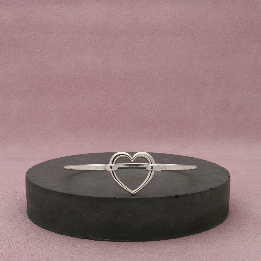 james avery sterling silver retired heart hook-on bracelet size 6.25in